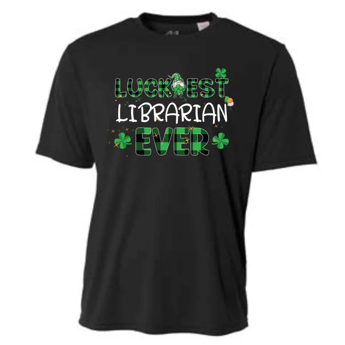 Luckiest Librarian Ever St Patricks Day Library Books Lover Gift Cooling Performance Crew T-Shirt