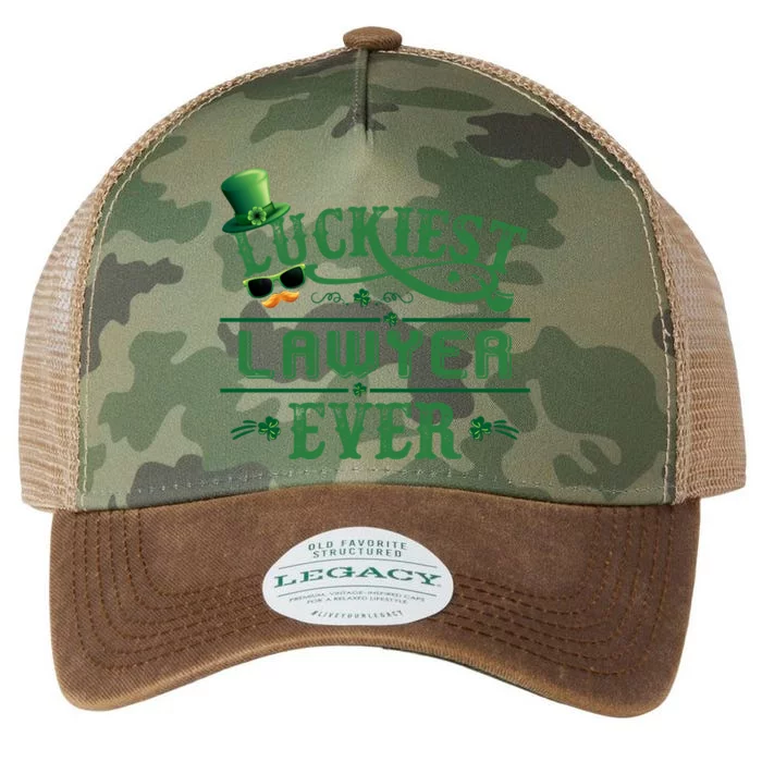 Luckiest Lawyer Ever Shamrock Leprechaun Hat St Patrick Day Gift Legacy Tie Dye Trucker Hat