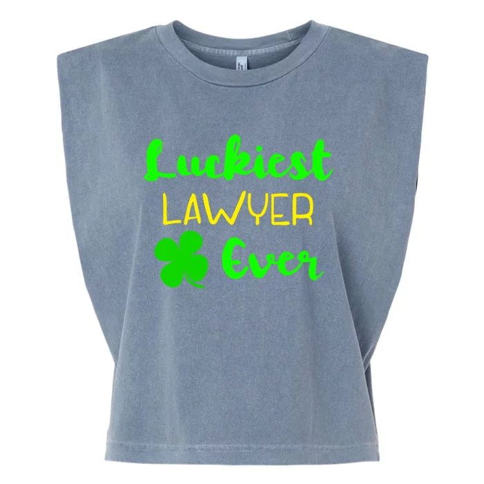 Luckiest Lawyer Ever St Patrick's Day Irish Attorney Legal Gift Garment-Dyed Women's Muscle Tee