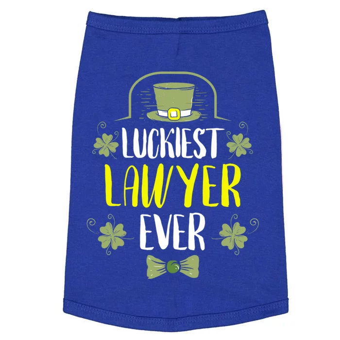 Luckiest Lawyer Ever St Patrick's Day Lawyers Meaningful Gift Doggie Tank