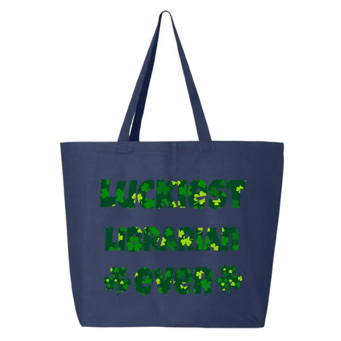 Luckiest Librarian Ever Shamrocks Librarian St Patrick's Day Cool Gift 25L Jumbo Tote