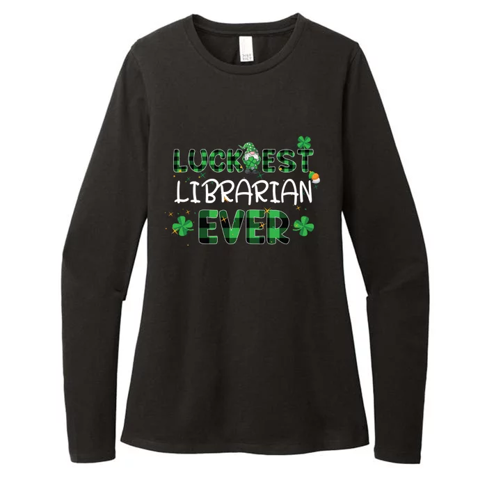 Luckiest Librarian Ever St Patricks Day Library Books Lover Gift Womens CVC Long Sleeve Shirt