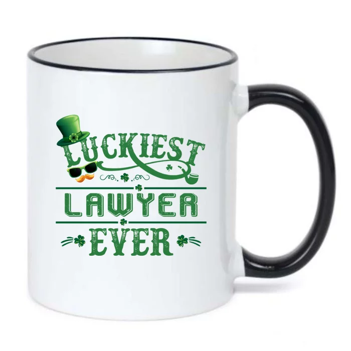 Luckiest Lawyer Ever Shamrock Leprechaun Hat St Patrick Day Great Gift Black Color Changing Mug