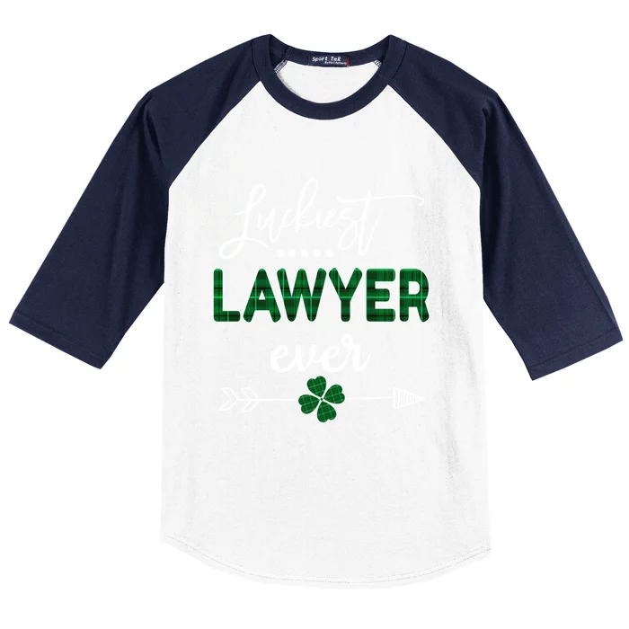 Luckiest Lawyer Ever Gift St Patricks Day Gift Baseball Sleeve Shirt