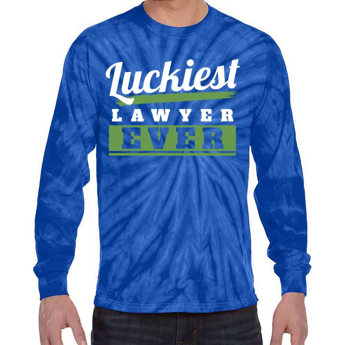 Luckiest Lawyer Ever St Patricks Day Paddys Day Cool Gift Tie-Dye Long Sleeve Shirt