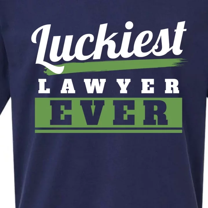 Luckiest Lawyer Ever St Patricks Day Paddys Day Cool Gift Sueded Cloud Jersey T-Shirt