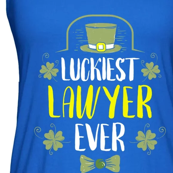 Luckiest Lawyer Ever St Patrick's Day Lawyers Meaningful Gift Ladies Essential Flowy Tank