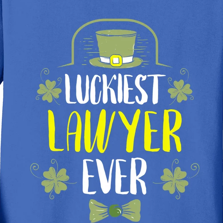 Luckiest Lawyer Ever St Patrick's Day Lawyers Meaningful Gift Kids Long Sleeve Shirt