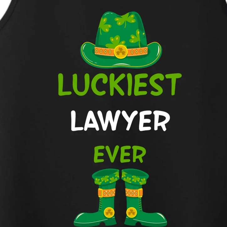 Luckiest Lawyer Ever Irish St Patricks Day Jobs Outfits Tee Funny Gift Performance Tank