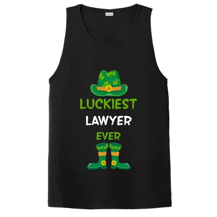 Luckiest Lawyer Ever Irish St Patricks Day Jobs Outfits Tee Funny Gift Performance Tank