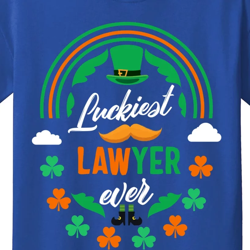 Luckiest Lawyer Ever Shamrock Top Hat St Patricks Day Cute Gift Kids T-Shirt