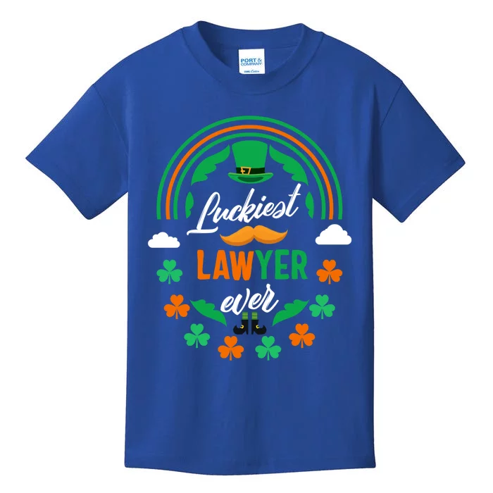 Luckiest Lawyer Ever Shamrock Top Hat St Patricks Day Cute Gift Kids T-Shirt