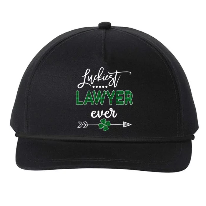 Luckiest Lawyer Ever Cute Gift St Patricks Day Gift Snapback Five-Panel Rope Hat