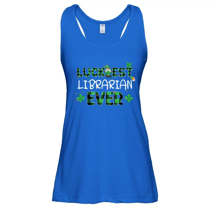 Luckiest Librarian Ever St Patricks Day Library Books Lover Meaningful Gift Ladies Essential Flowy Tank