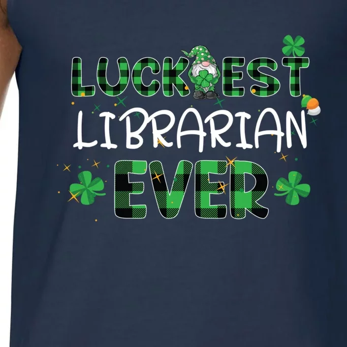 Luckiest Librarian Ever St Patricks Day Library Books Lover Meaningful Gift Comfort Colors® Tank Top