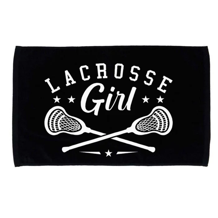 Lacrosse Lover Funny Lacrosse Girl LAX Lacrosse Fan Microfiber Hand Towel