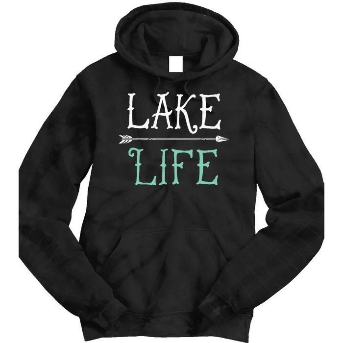 Lake Life Fishing Boating Sailing Funny Outdoor Tie Dye Hoodie