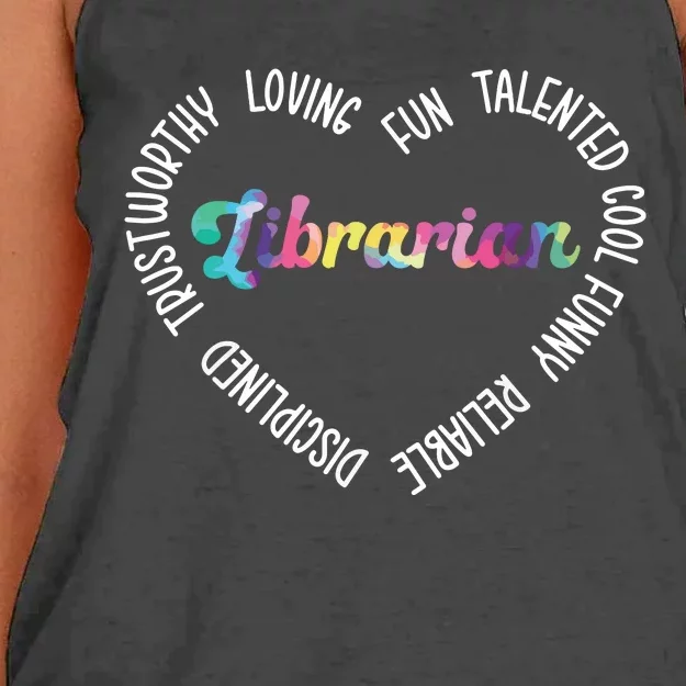 Librarian Librarian Funny Women's Knotted Racerback Tank