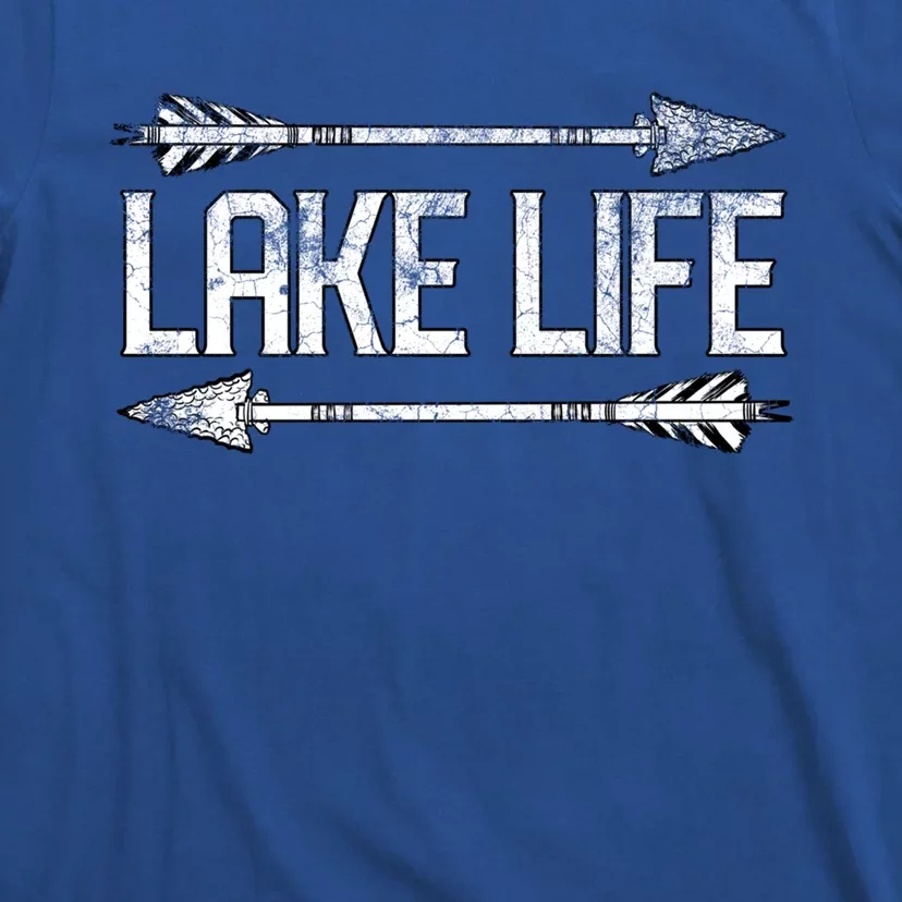 Lake Life Fishing Boating Sailing Funny Outdoor Gift Mom Dad Cool Gift T-Shirt