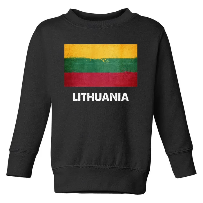 Lithuanian Lithuania Flag Swea Toddler Sweatshirt