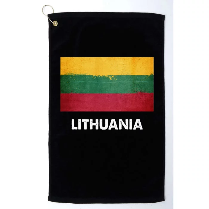 Lithuanian Lithuania Flag Swea Platinum Collection Golf Towel