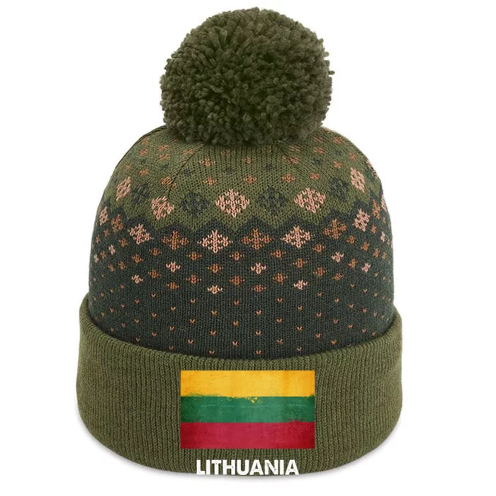 Lithuanian Lithuania Flag Swea The Baniff Cuffed Pom Beanie