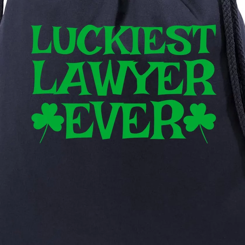 Luckiest Lawyer Funny Gift Shamrock Costume Green St Patricks Day Meaningful Gif Drawstring Bag