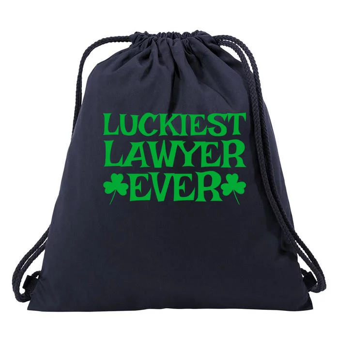 Luckiest Lawyer Funny Gift Shamrock Costume Green St Patricks Day Meaningful Gif Drawstring Bag