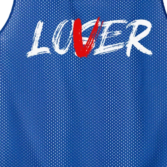 Lover Loser Funny Halloween Horror Costume Mesh Reversible Basketball Jersey Tank