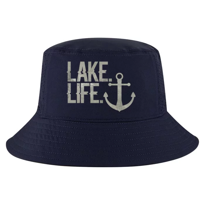 Lake Life Funny Gift Nautical Themed Anchor Hooded Funny Gift Cool Comfort Performance Bucket Hat