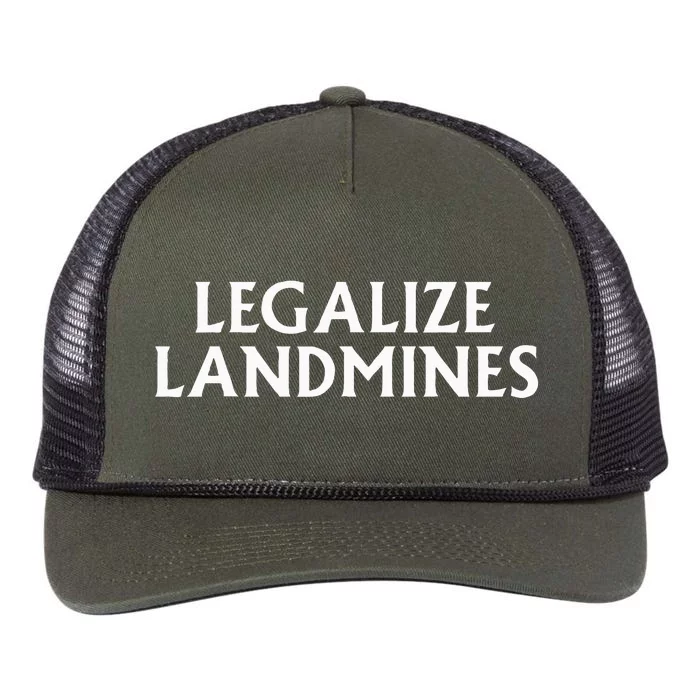 Legalize Landmines Funny Travel Retro Rope Trucker Hat Cap