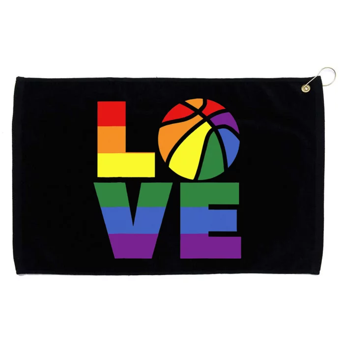 LGBT Love Funny Rainbow Basketball Gay Pride Player Fan Grommeted Golf Towel