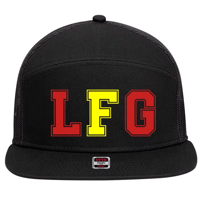 Lfg LetS Fucking Go Funny Meme 7 Panel Mesh Trucker Snapback Hat