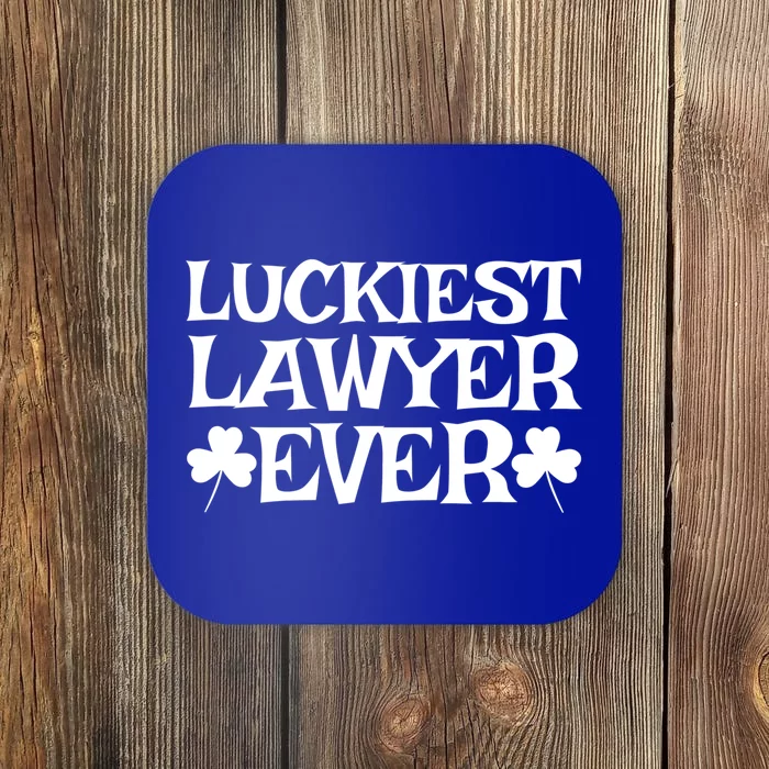 Luckiest Lawyer Funny Gift Shamrock Costume Green St Patricks Day Cute Gift Coaster