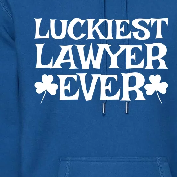 Luckiest Lawyer Funny Gift Shamrock Costume Green St Patricks Day Cute Gift Premium Hoodie