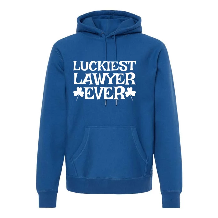 Luckiest Lawyer Funny Gift Shamrock Costume Green St Patricks Day Cute Gift Premium Hoodie