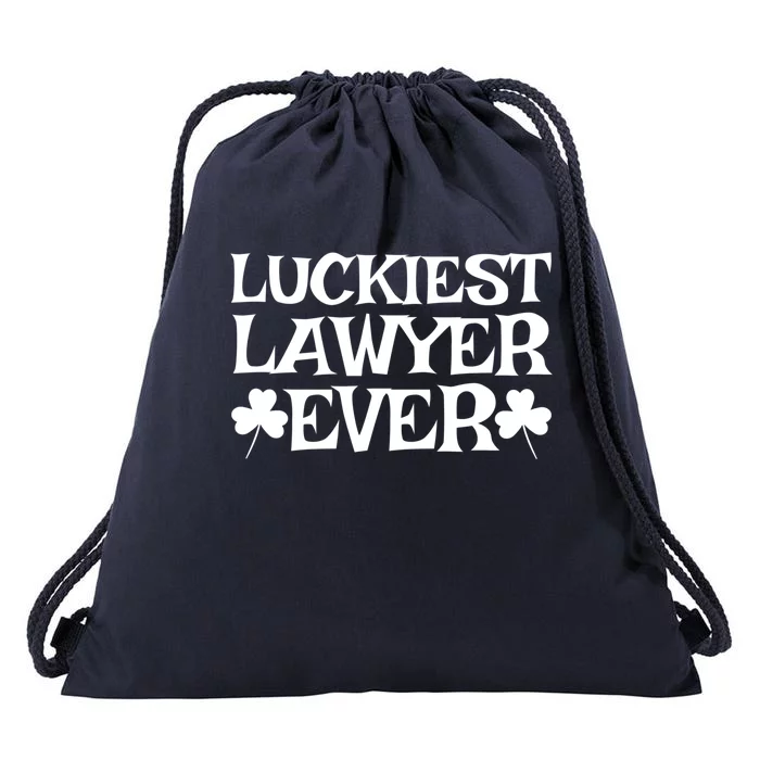 Luckiest Lawyer Funny Gift Shamrock Costume Green St Patricks Day Cute Gift Drawstring Bag