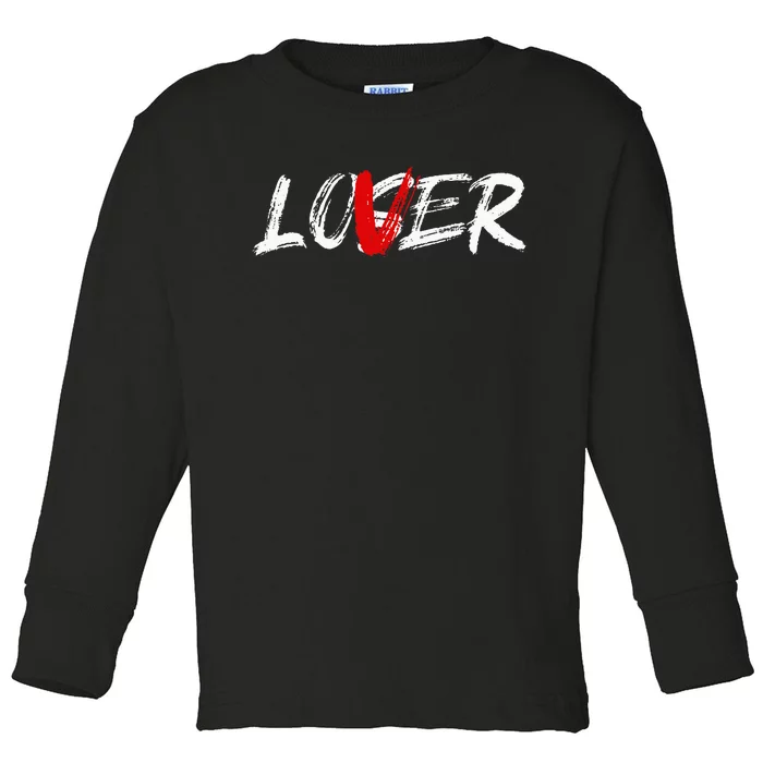 Lover Loser Funny Halloween Horror Costume Men Toddler Long Sleeve Shirt