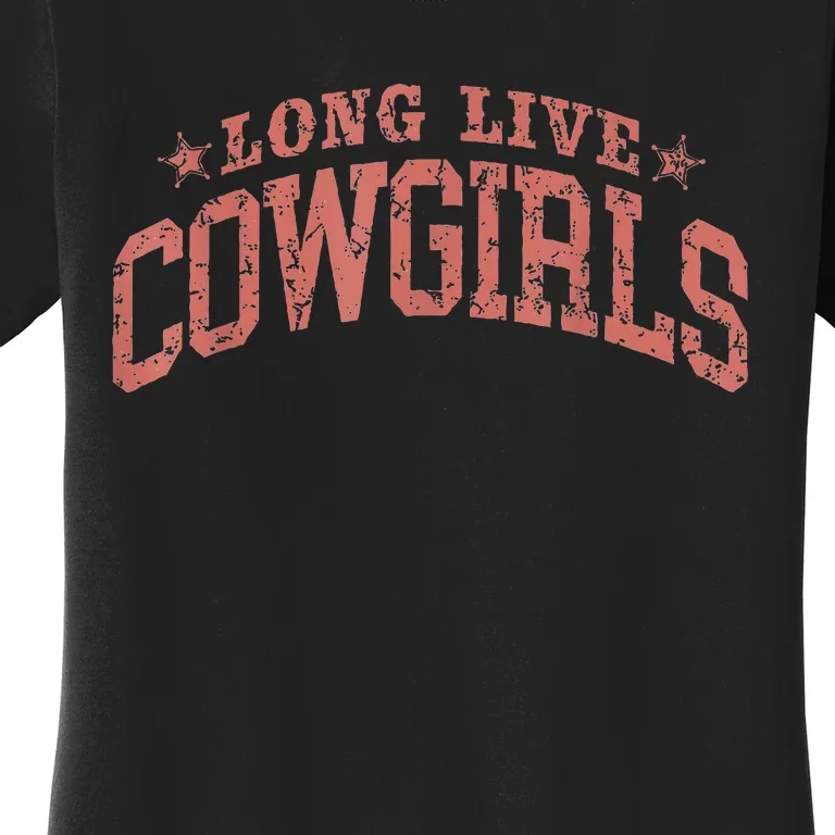 Long Live Funny Howdy Gifts Cowgirls Black Women's T-Shirt