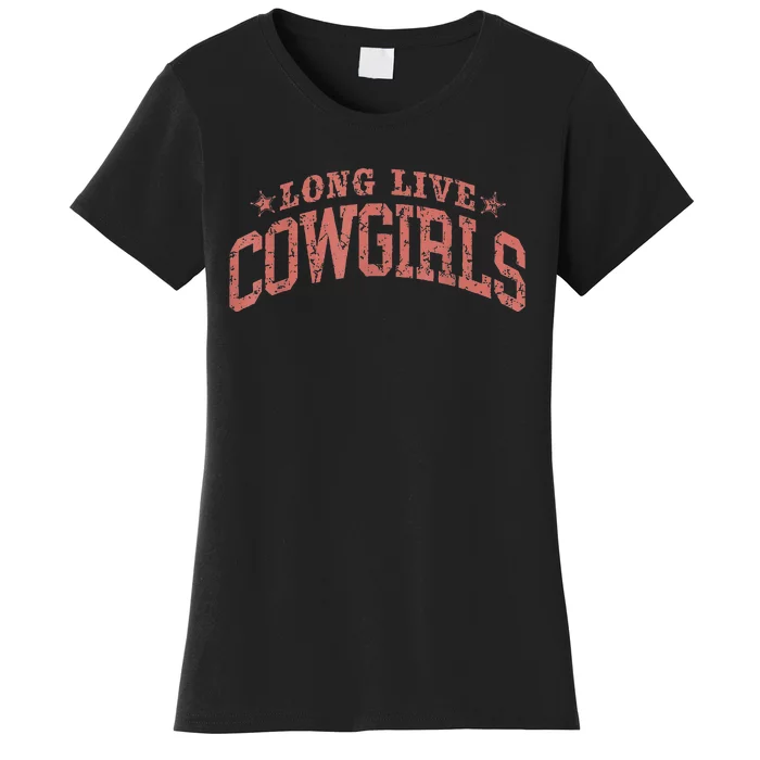 Long Live Funny Howdy Gifts Cowgirls Black Women's T-Shirt