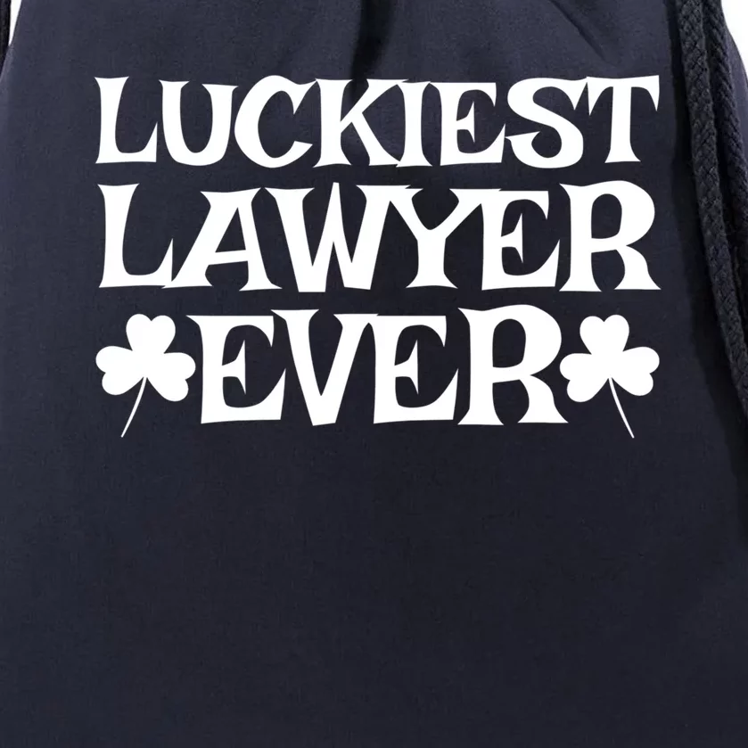 Luckiest Lawyer Funny Gift Shamrock Costume Green St Patricks Day Great Gift Drawstring Bag