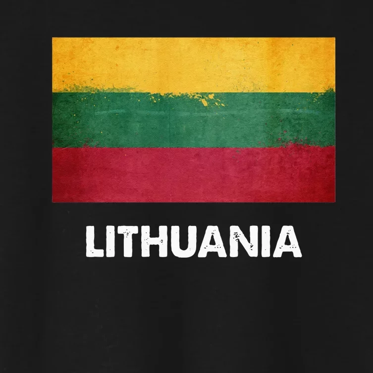 Lithuanian Lithuania Flag Swea Women's Crop Top Tee