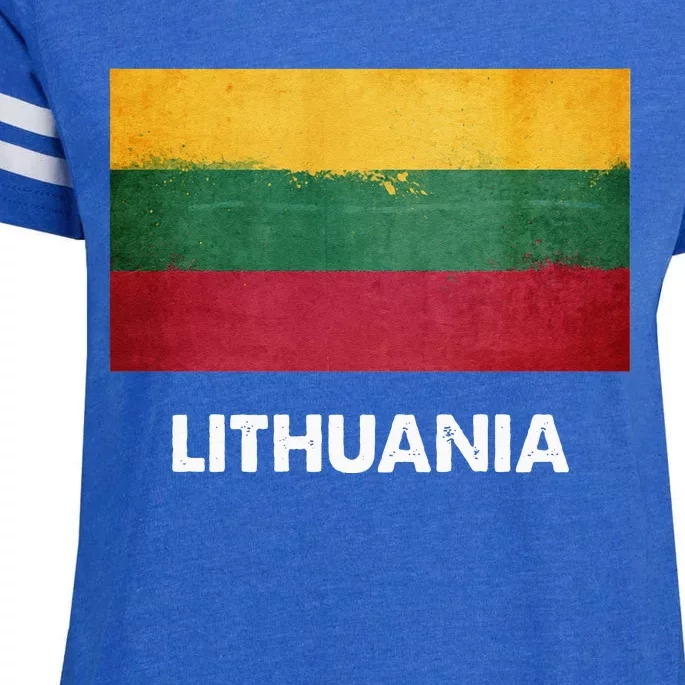 Lithuanian Lithuania Flag Swea Enza Ladies Jersey Football T-Shirt