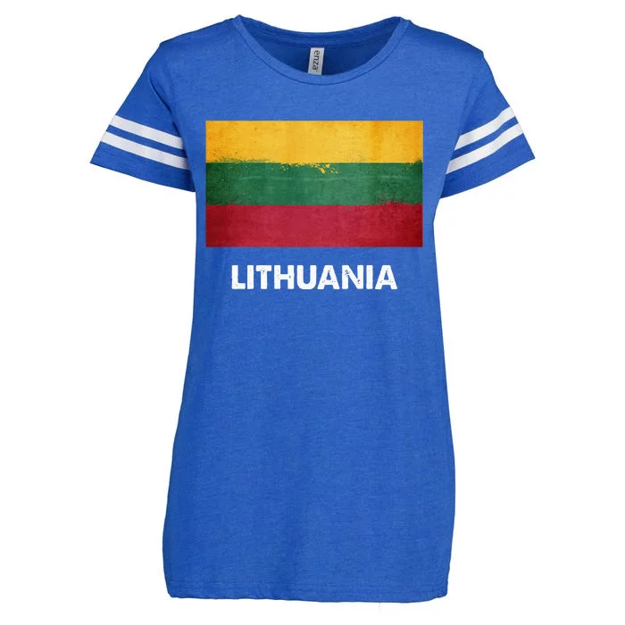 Lithuanian Lithuania Flag Swea Enza Ladies Jersey Football T-Shirt