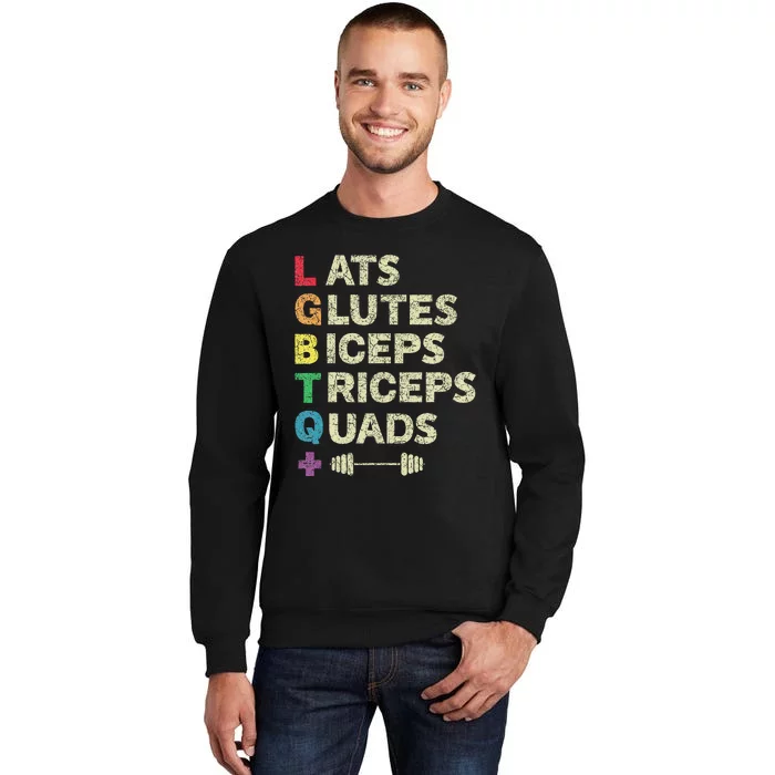 Lgbtq Lats Glutes Biceps Triceps Quads Weightlifting Sweatshirt