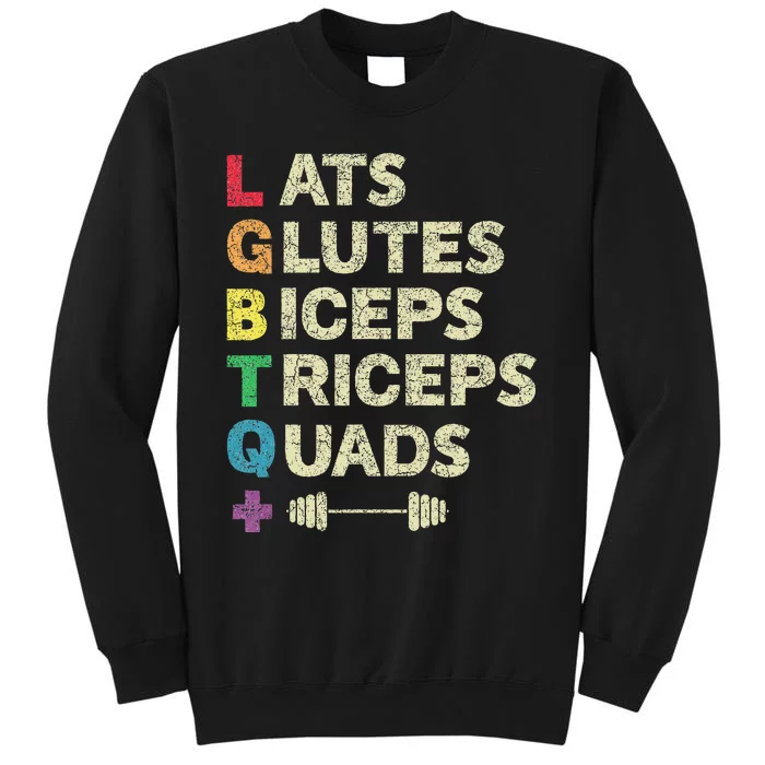 Lgbtq Lats Glutes Biceps Triceps Quads Weightlifting Tall Sweatshirt