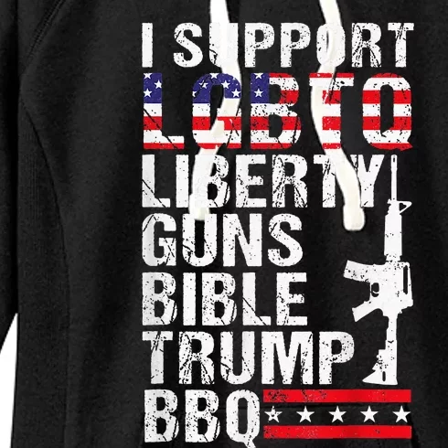 Lgbtq Liberty Guns Bible Trump Bbq Women's Fleece Hoodie