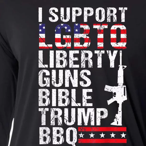 Lgbtq Liberty Guns Bible Trump Bbq Cooling Performance Long Sleeve Crew