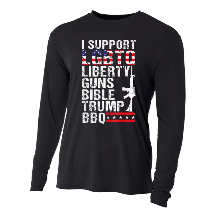 Lgbtq Liberty Guns Bible Trump Bbq Cooling Performance Long Sleeve Crew