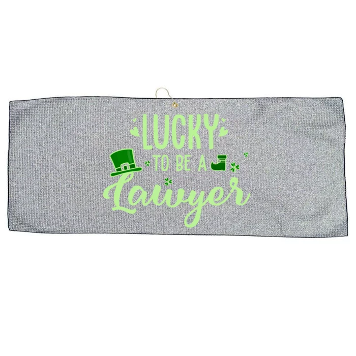 Lucky Lawyer Gift Funny Lawyer Saint Patricks Day Outfit Gift Large Microfiber Waffle Golf Towel